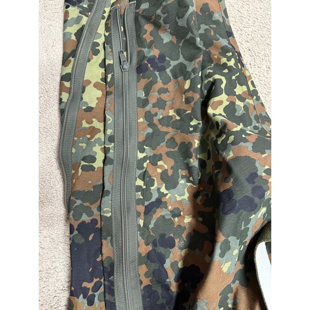 Vintage German Flecktarn Goretex Bib Rain Pants Mens XL Camo 1999 - Picture 12 of 12